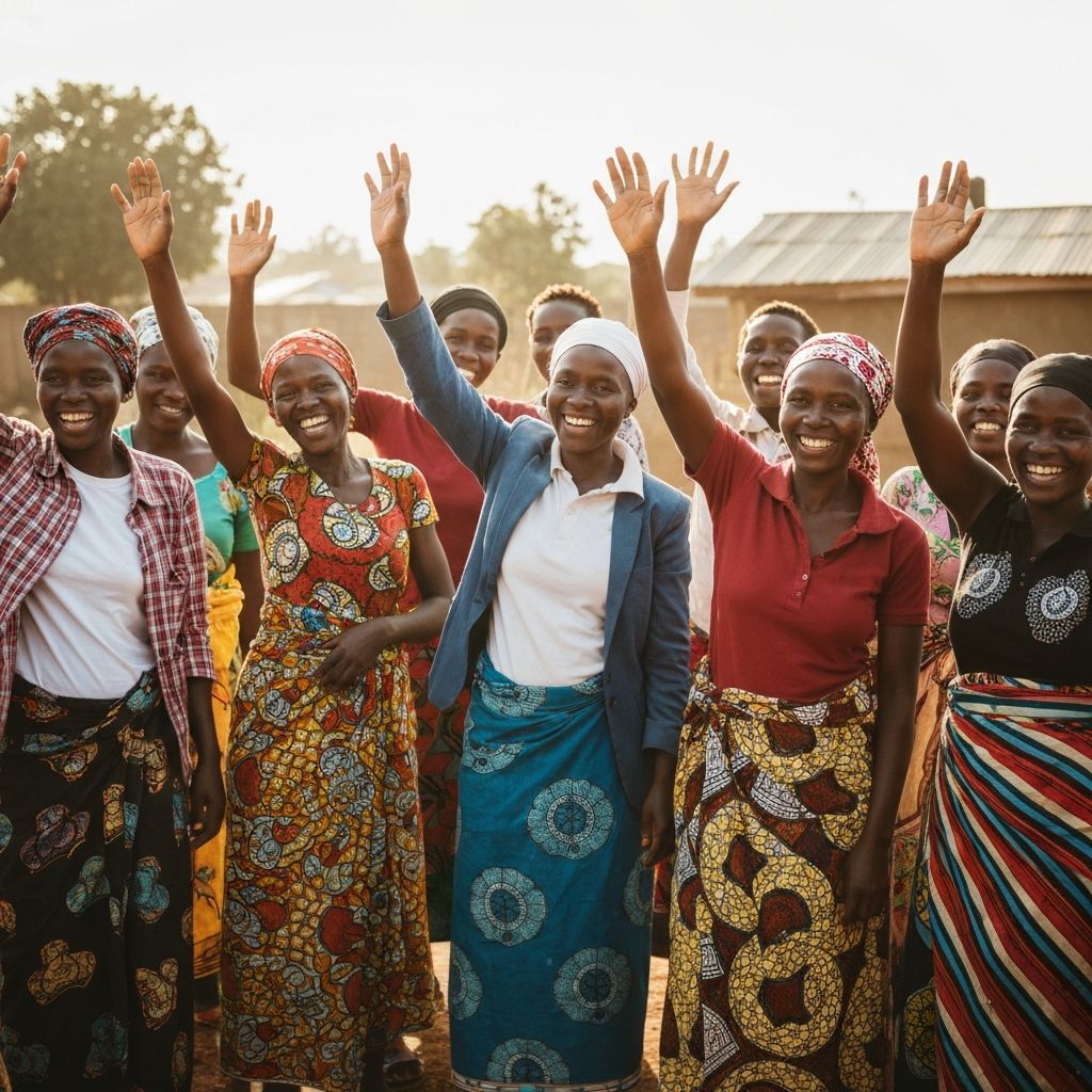 Kenyan women celebrating their financial empowerment and success with Nyota Fund